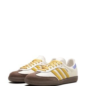 Adidas 
Samba White and Yellow Sneakers